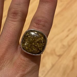 Sterling silver stone ring